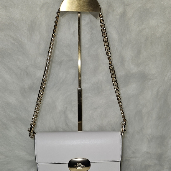 NWT Coach Eliza Cream Leather Crossbody Bag - Picture 13 of 14